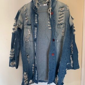 The Perfect Distressed Street Style Denim Jacket